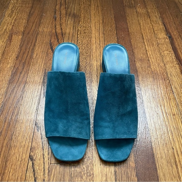 Via Spiga Porter Suede Peep Toe Mule - Picture 3 of 8